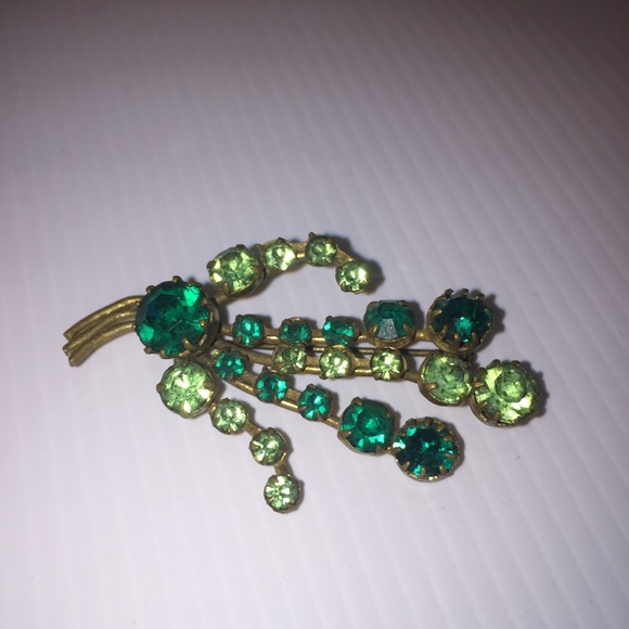 VINTAGE BROOCHES X 3  gold tone circa 1950s - Picture 8 of 14